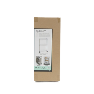 Chrome/Clear - Acrylic 3-Tier Cart