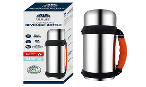 Stainless Steel Water Bottle - Keeps Liquids Hot or Cold w/Vacuum Insulation