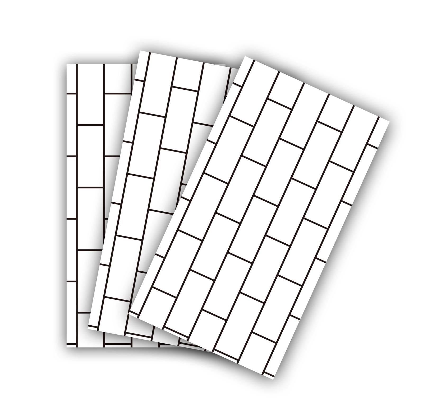 6 Pack of Marble Peel and Stick Backsplash Waterproof Washroom Wall Panels - 11.8"x23.6"