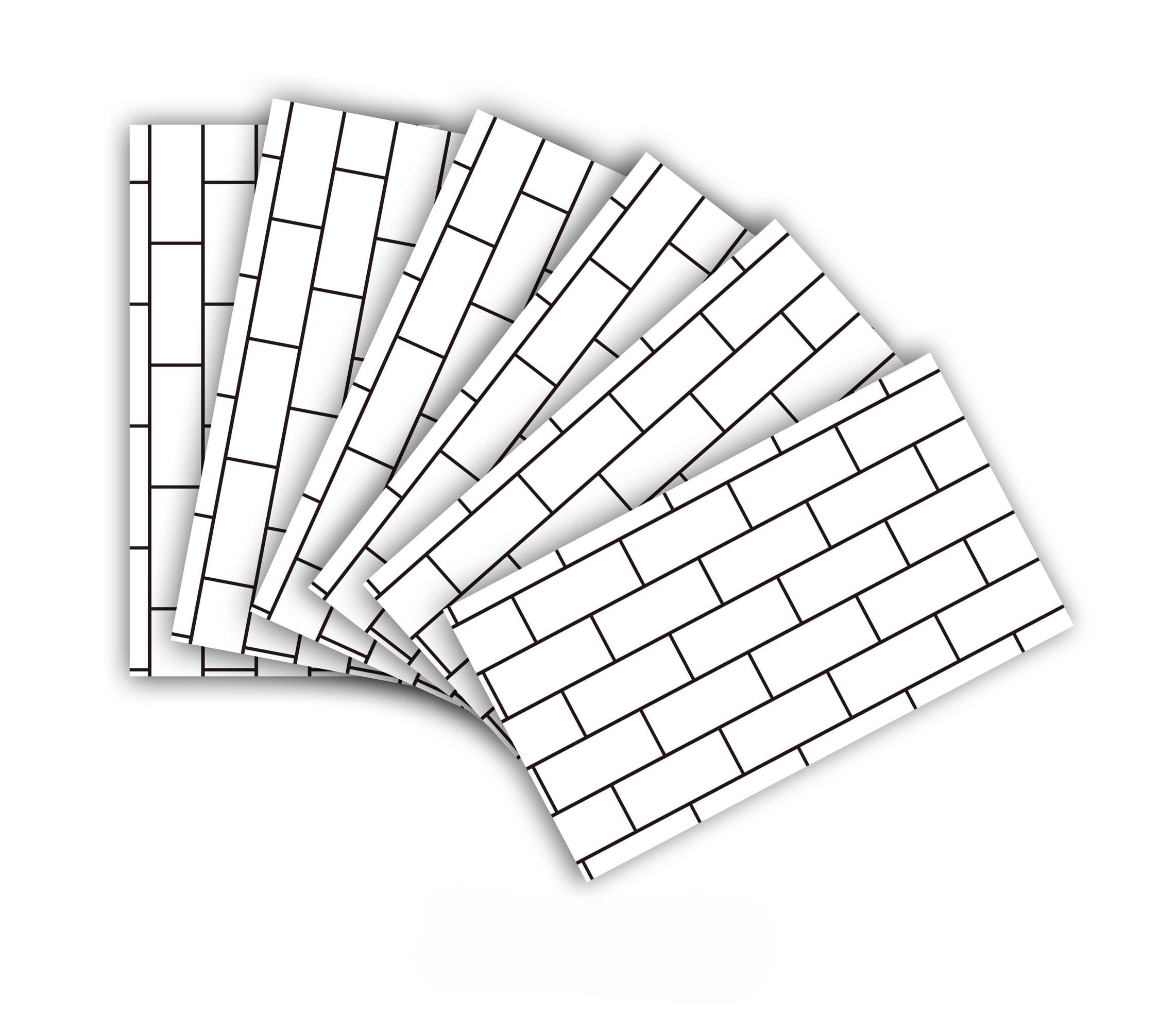 6 Pack of Marble Peel and Stick Backsplash Waterproof Washroom Wall Panels - 11.8"x23.6"