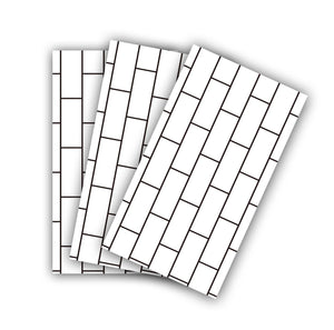 6 Pack of Marble Peel and Stick Backsplash Waterproof Washroom Wall Panels - 11.8"x23.6"