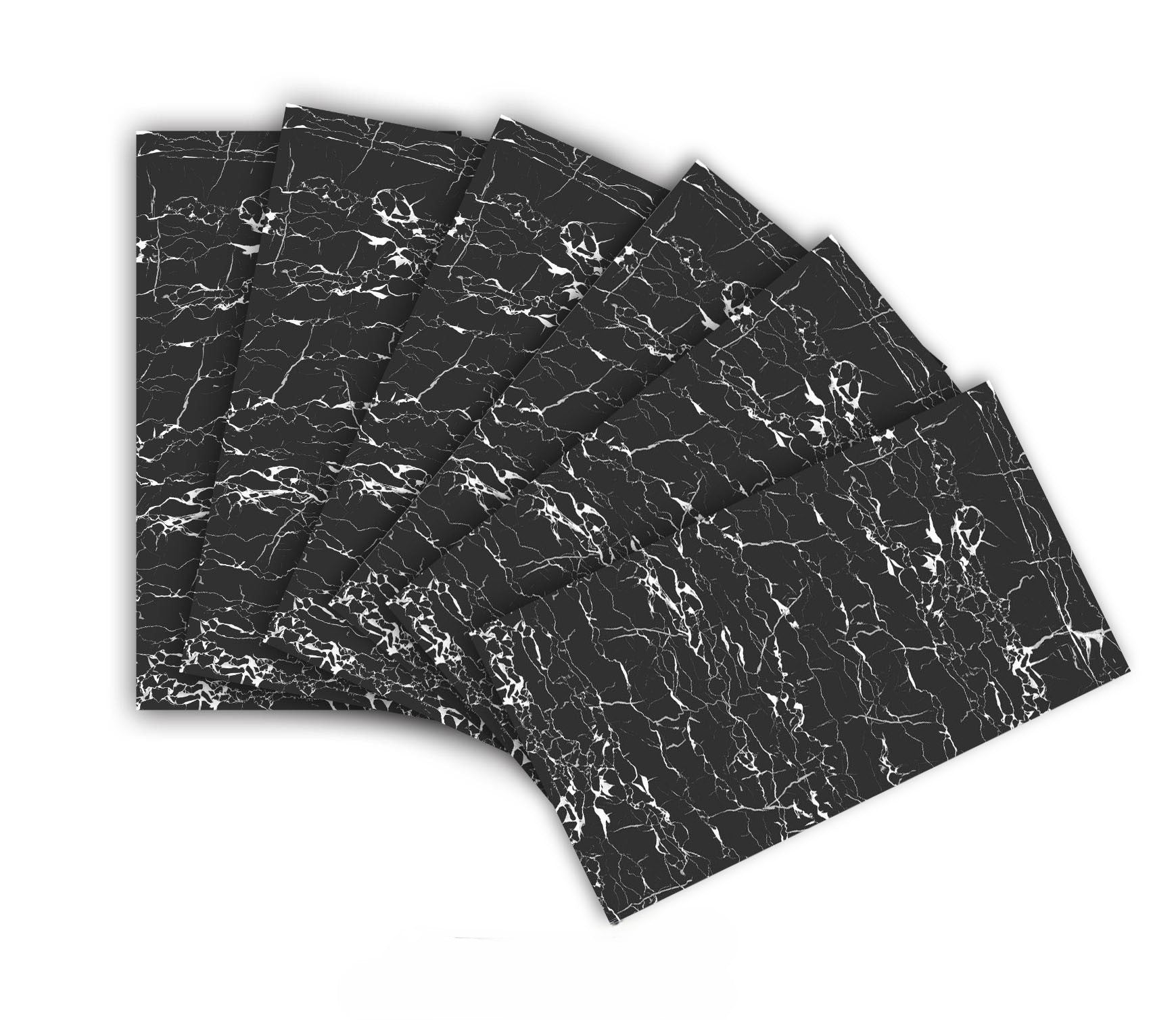 6 Pack of Marble Peel and Stick Backsplash Waterproof Washroom Wall Panels - 11.8"x23.6"
