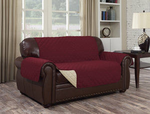 Water Resistant Reversible Couch Cover - Comes in 3 Sizes & 4 Colors!