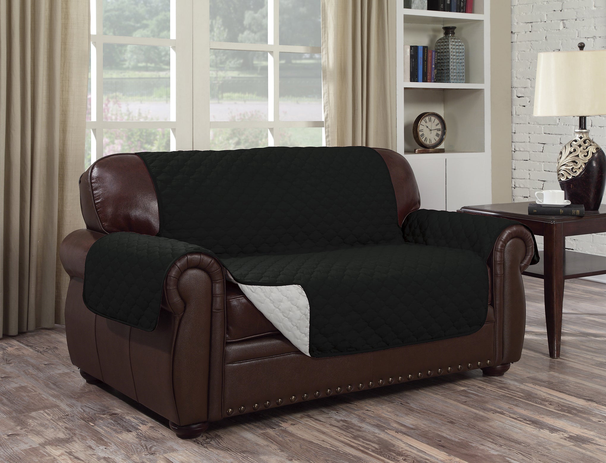 Water Resistant Reversible Couch Cover - Comes in 3 Sizes & 4 Colors!