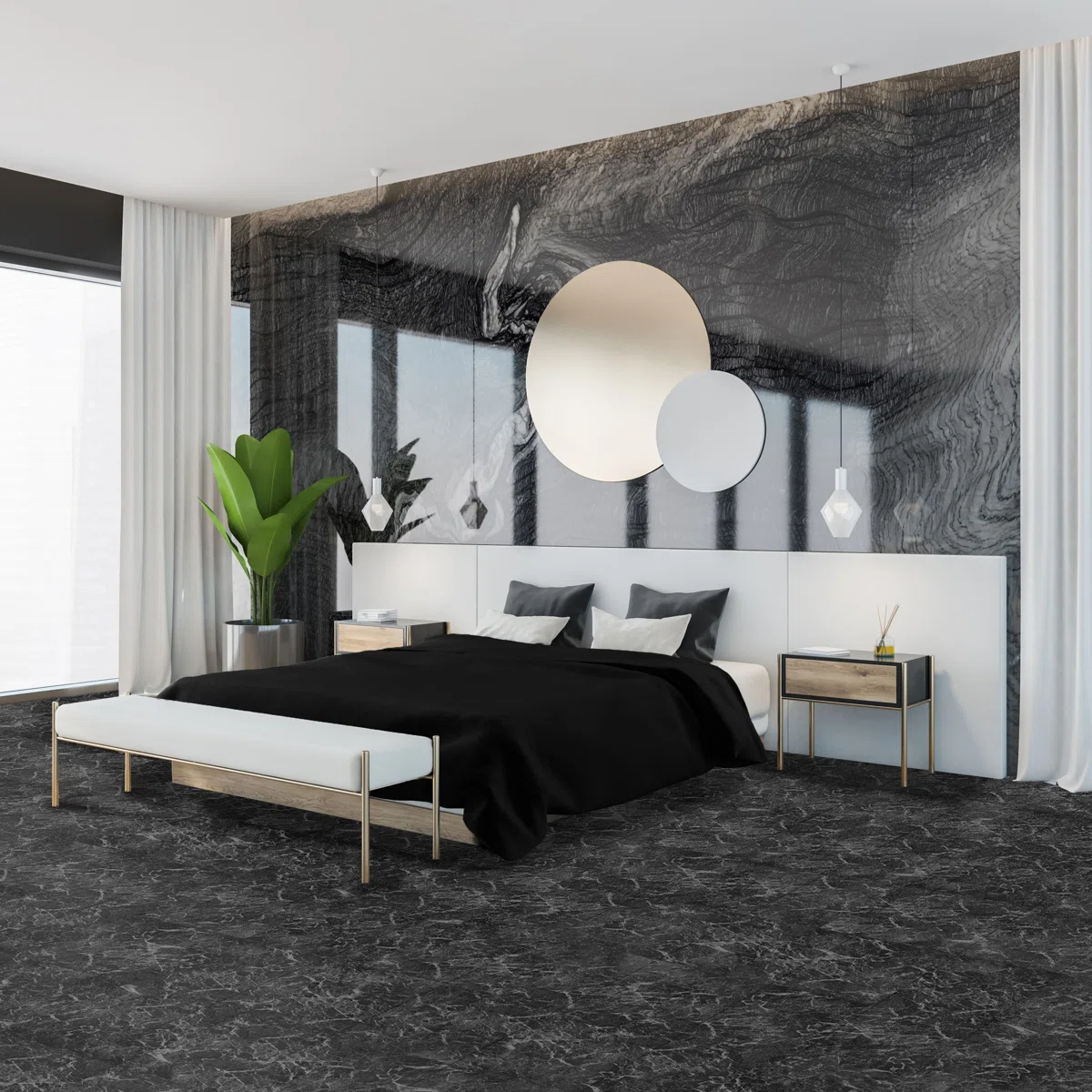 Vinyl Tile, 12 by 12-Inch, Box of 20