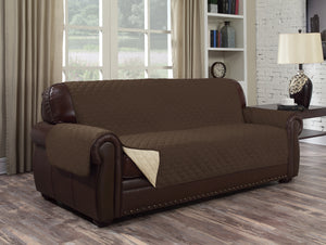 Water Resistant Reversible Couch Cover - Comes in 3 Sizes & 4 Colors!