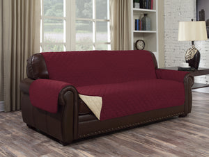 Water Resistant Reversible Couch Cover - Comes in 3 Sizes & 4 Colors!