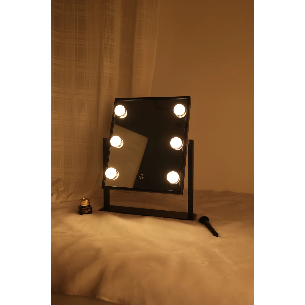 Black 6 LED Hollywood Vanity Mirror