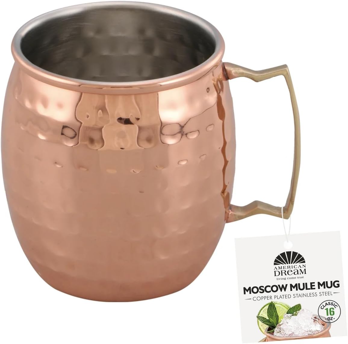 16 oz. Hammered Copper Moscow Mule Mug (Set of 4)