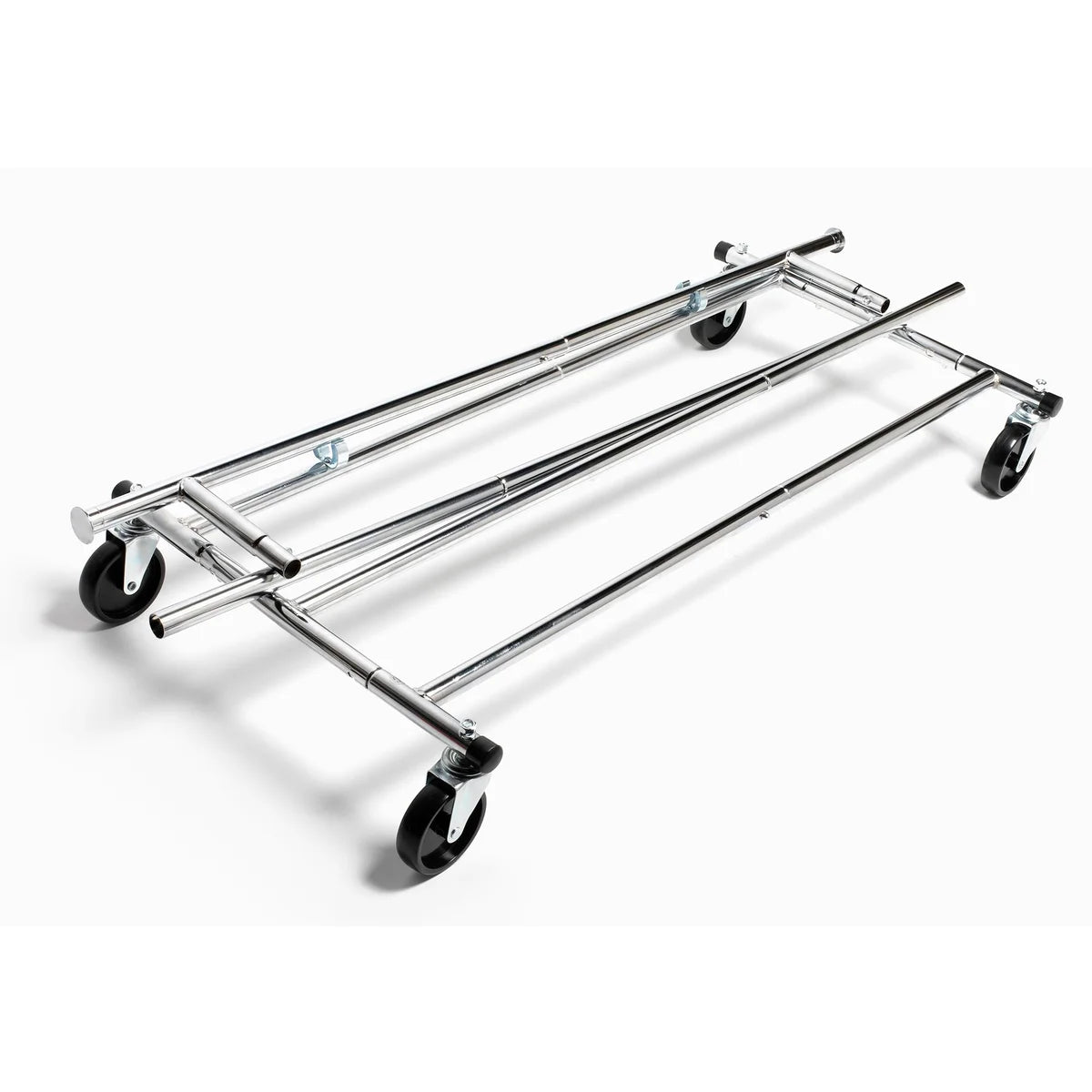 Commercial Grade Foldable Garment Rack - Adjustable & Rolling