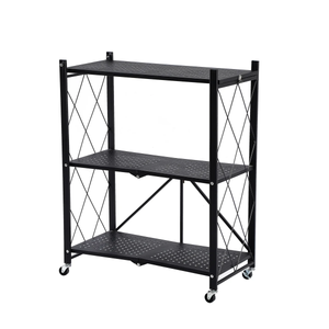 Assembled Black Foldable Metal Storage Shelving Unit - 3 Sizes!