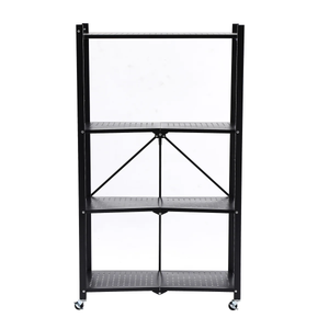 Assembled Black Foldable Metal Storage Shelving Unit - 3 Sizes!