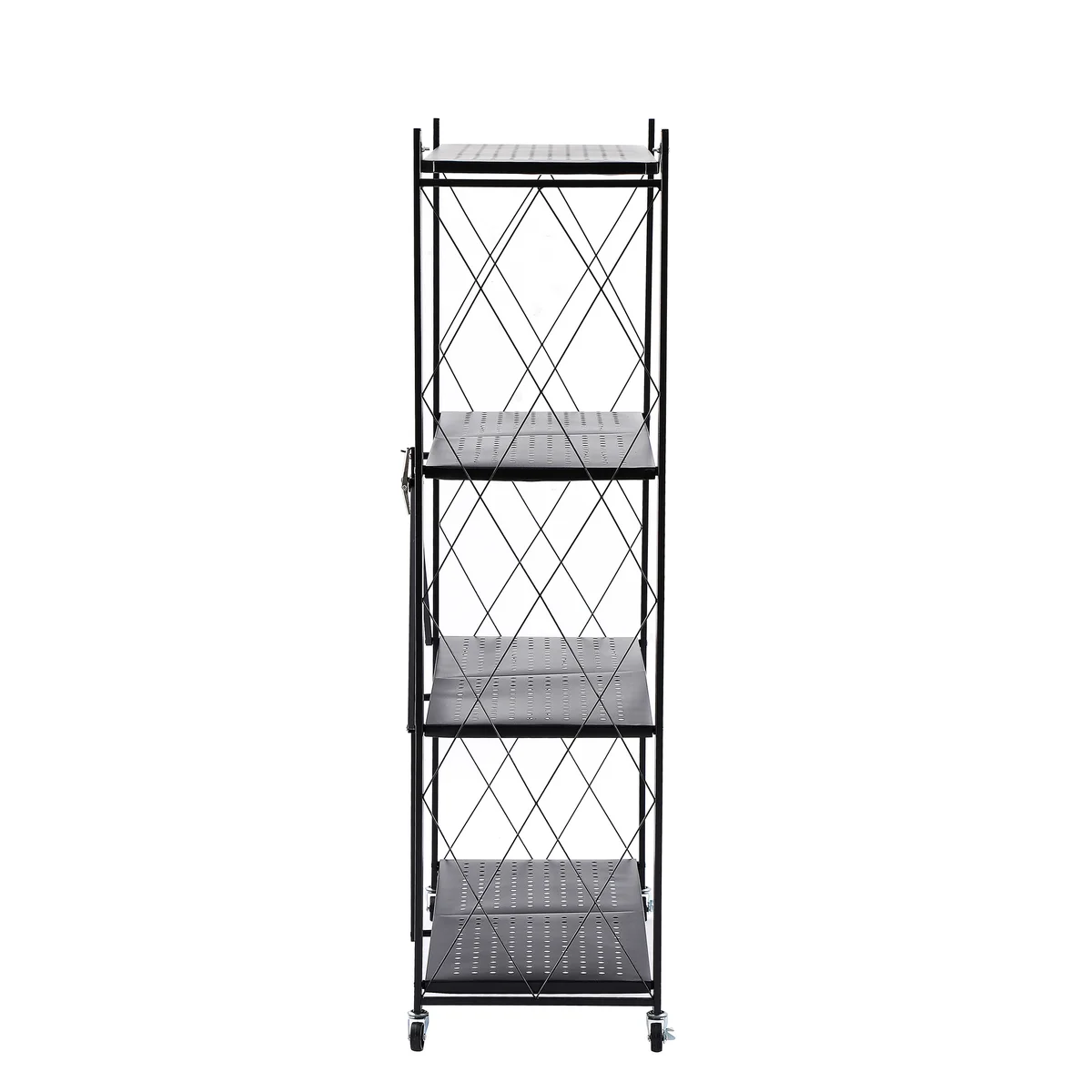 Assembled Black Foldable Metal Storage Shelving Unit - 3 Sizes!