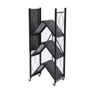 Assembled Black Foldable Metal Storage Shelving Unit - 3 Sizes!