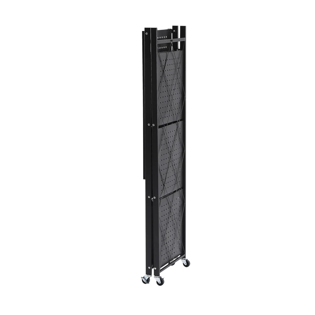 Assembled Black Foldable Metal Storage Shelving Unit - 3 Sizes!