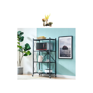 Assembled Black Foldable Metal Storage Shelving Unit - 3 Sizes!