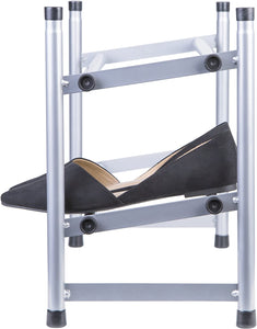 14 in. H x 44 in. W Expandable Space Saving 10-Pair Stainless Steel Shoe Rack