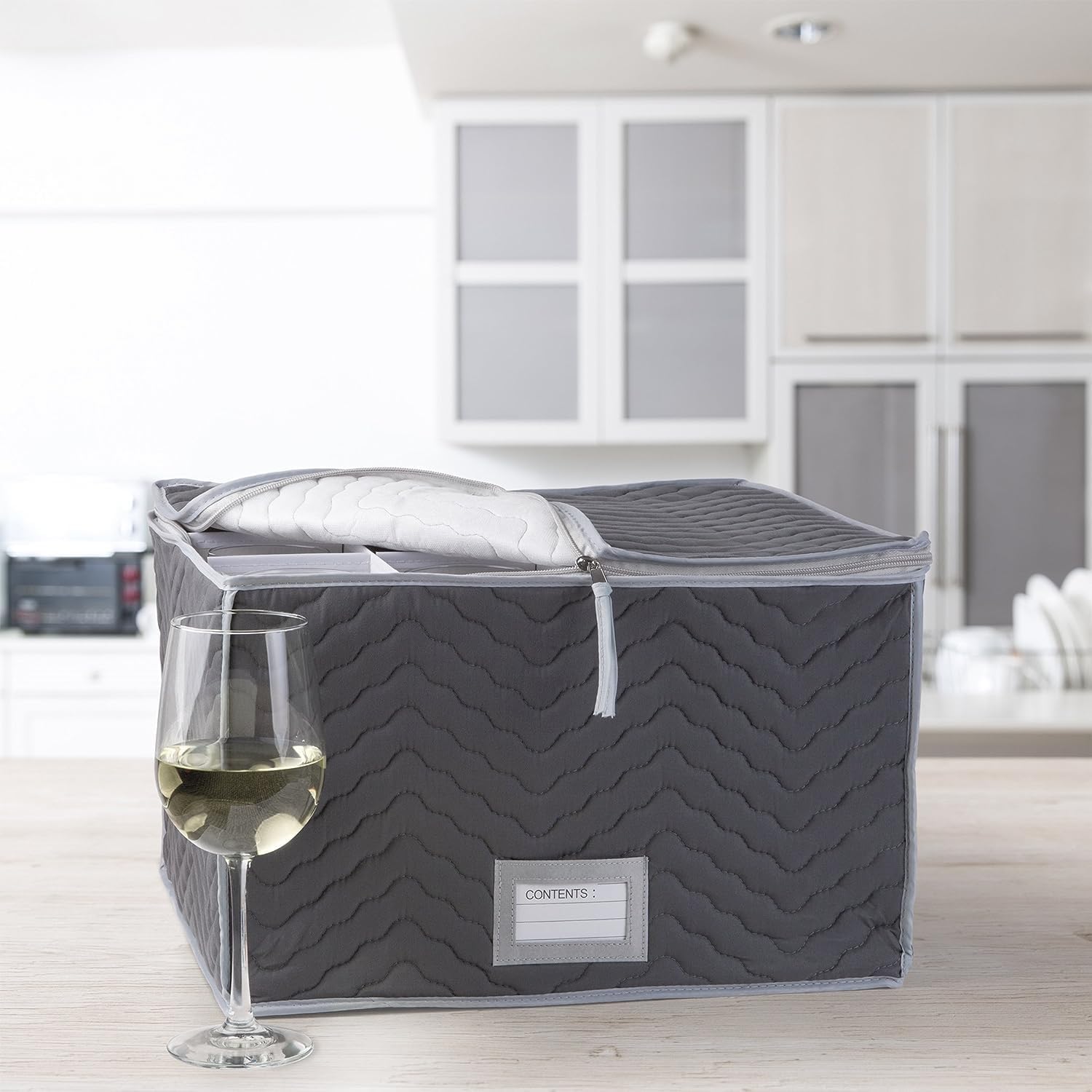 Cup Storage Chest - Deluxe Quilted Microfiber