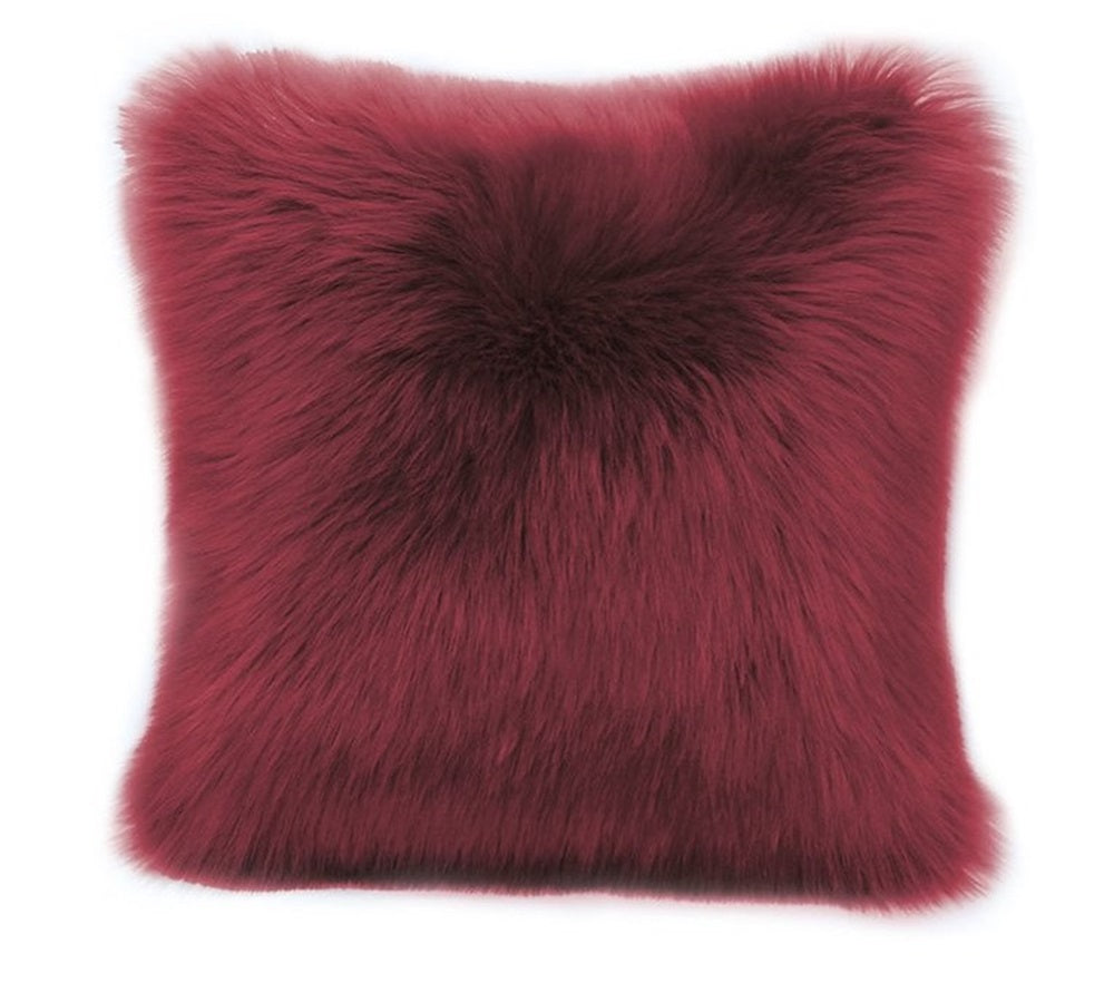 Pack of 2 Faux Fur Solid Throw Decorative Pillows 18 x 18 Inches - 4 Colors!