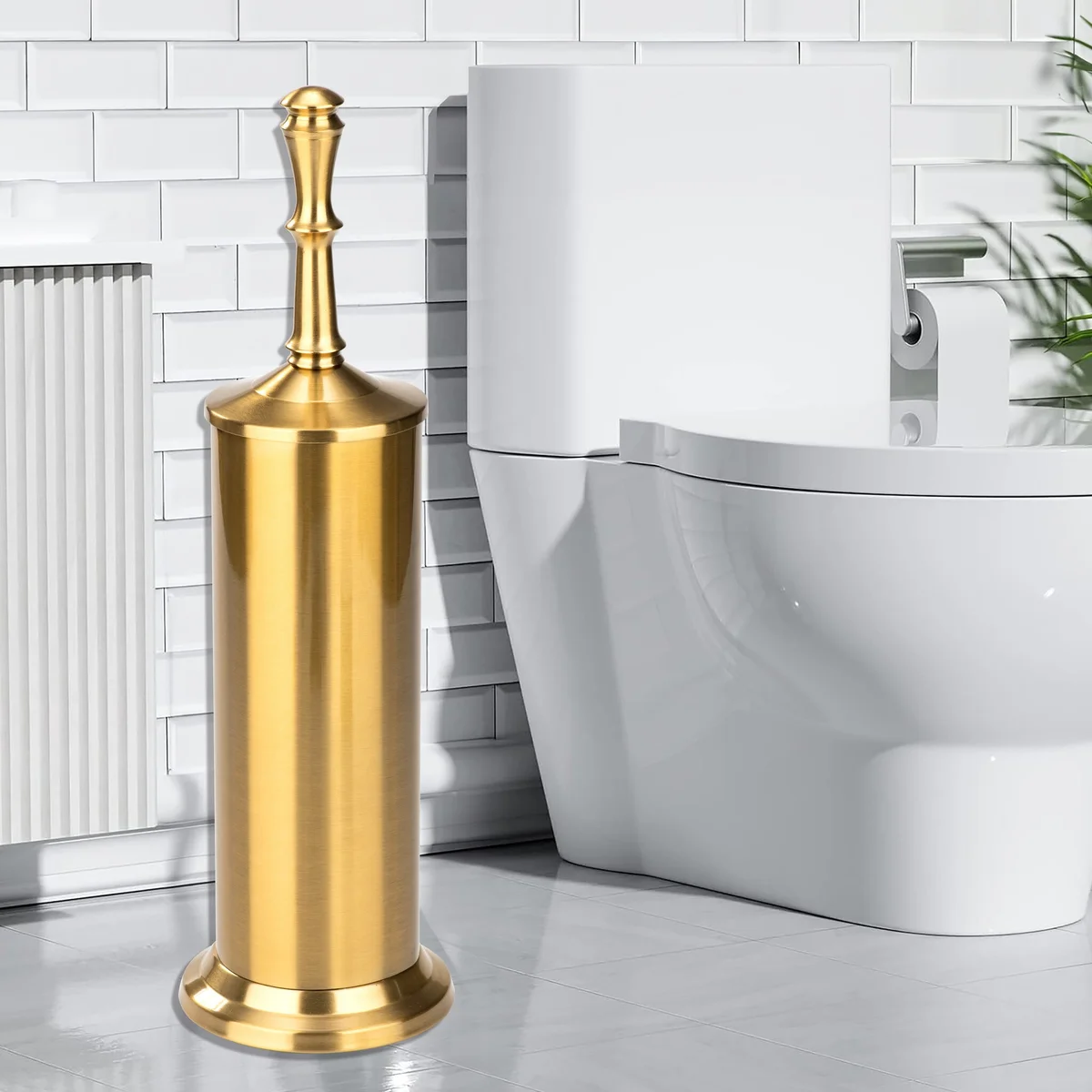 Industrial Toilet Bowl Brush with Extra Long Handle Durable Bristles