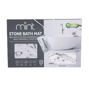 4 Colors! - 24'' x 15'' Diatomaceous Quick-Drying Stone Bath Mat