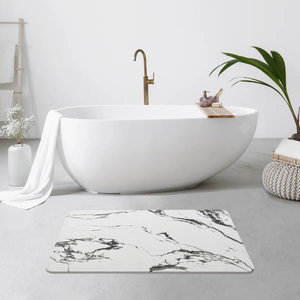 4 Colors! - 24'' x 15'' Diatomaceous Quick-Drying Stone Bath Mat