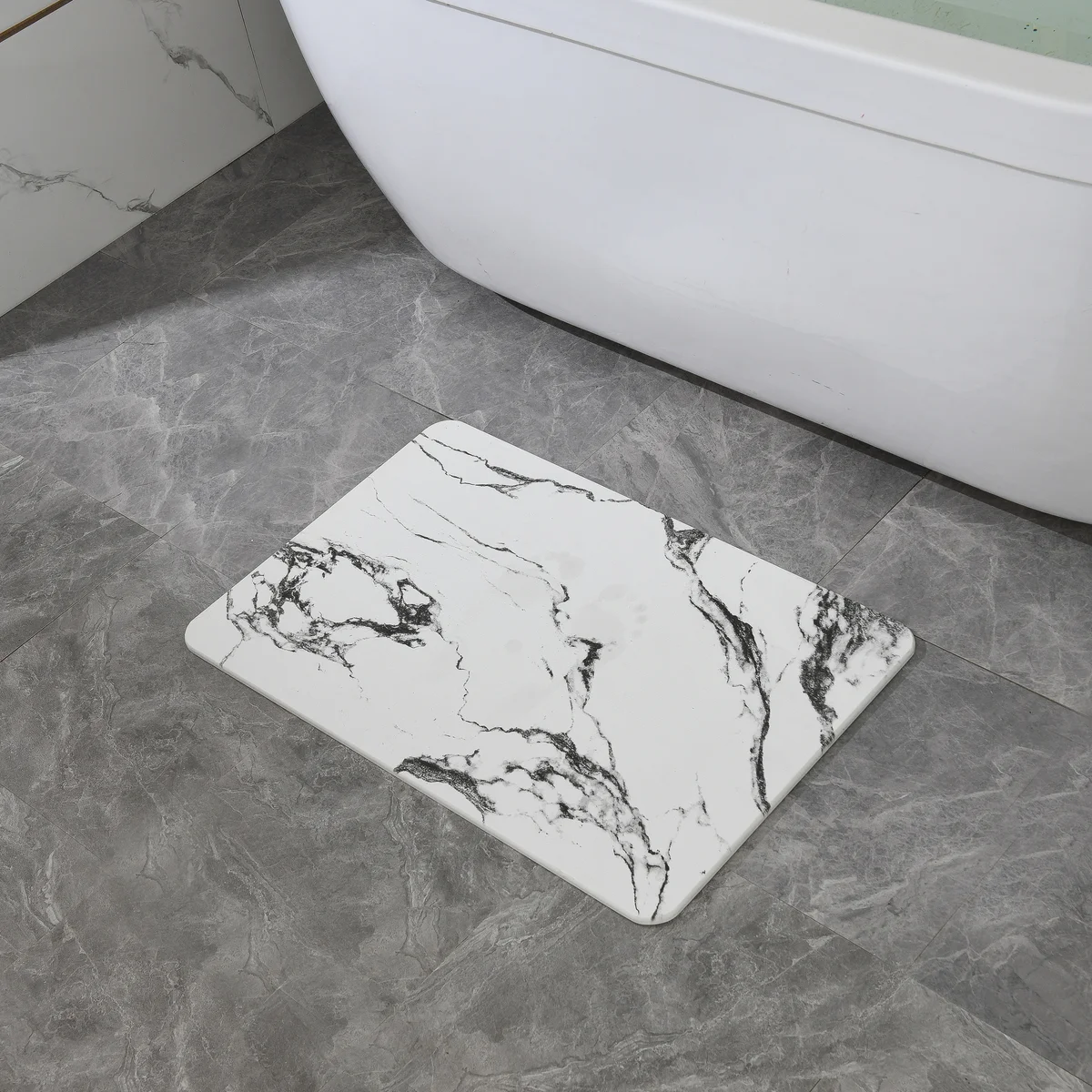 4 Colors! - 24'' x 15'' Diatomaceous Quick-Drying Stone Bath Mat