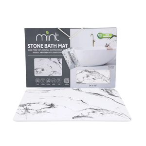 4 Colors! - 24'' x 15'' Diatomaceous Quick-Drying Stone Bath Mat