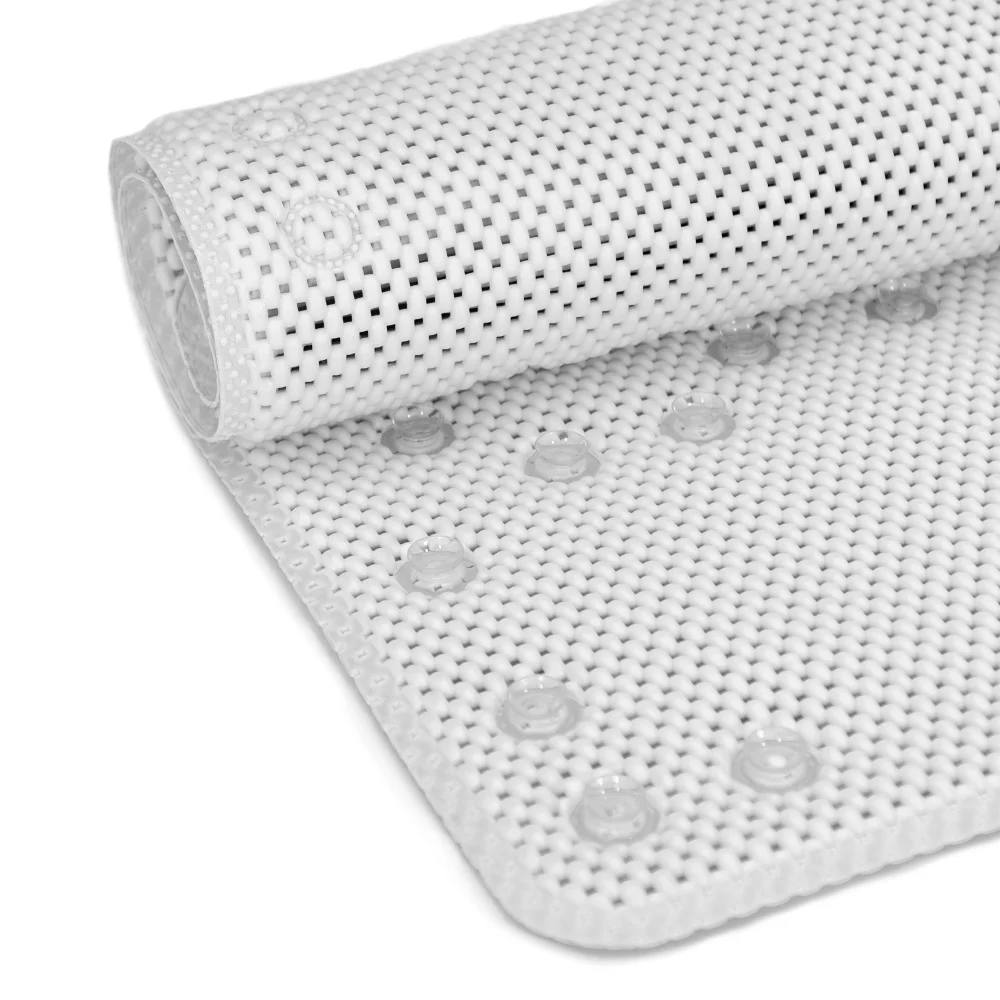 36 in. x 17 in. Non Skid Double Foam Bath Mat With 58 Suction Cups - 3 Colors