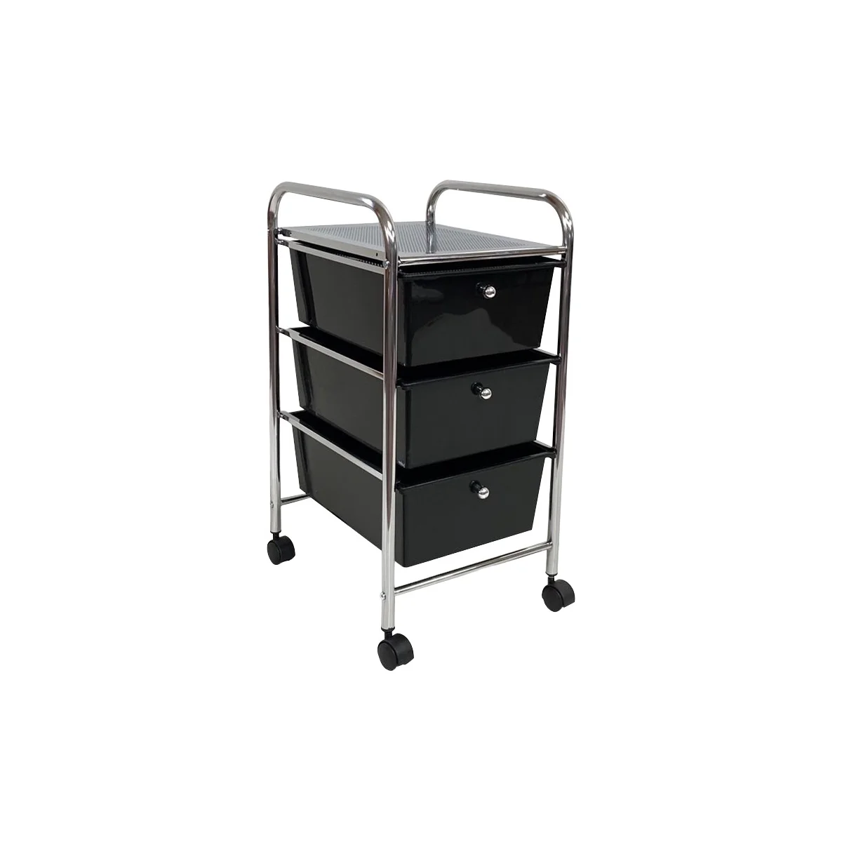 Rolling Storage Cart and Organizer with Plastic Drawers