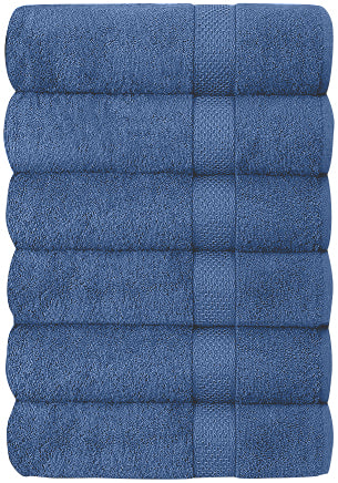 Hotel & Spa 100% Cotton Bath Towels Set of 6-27x52 inch