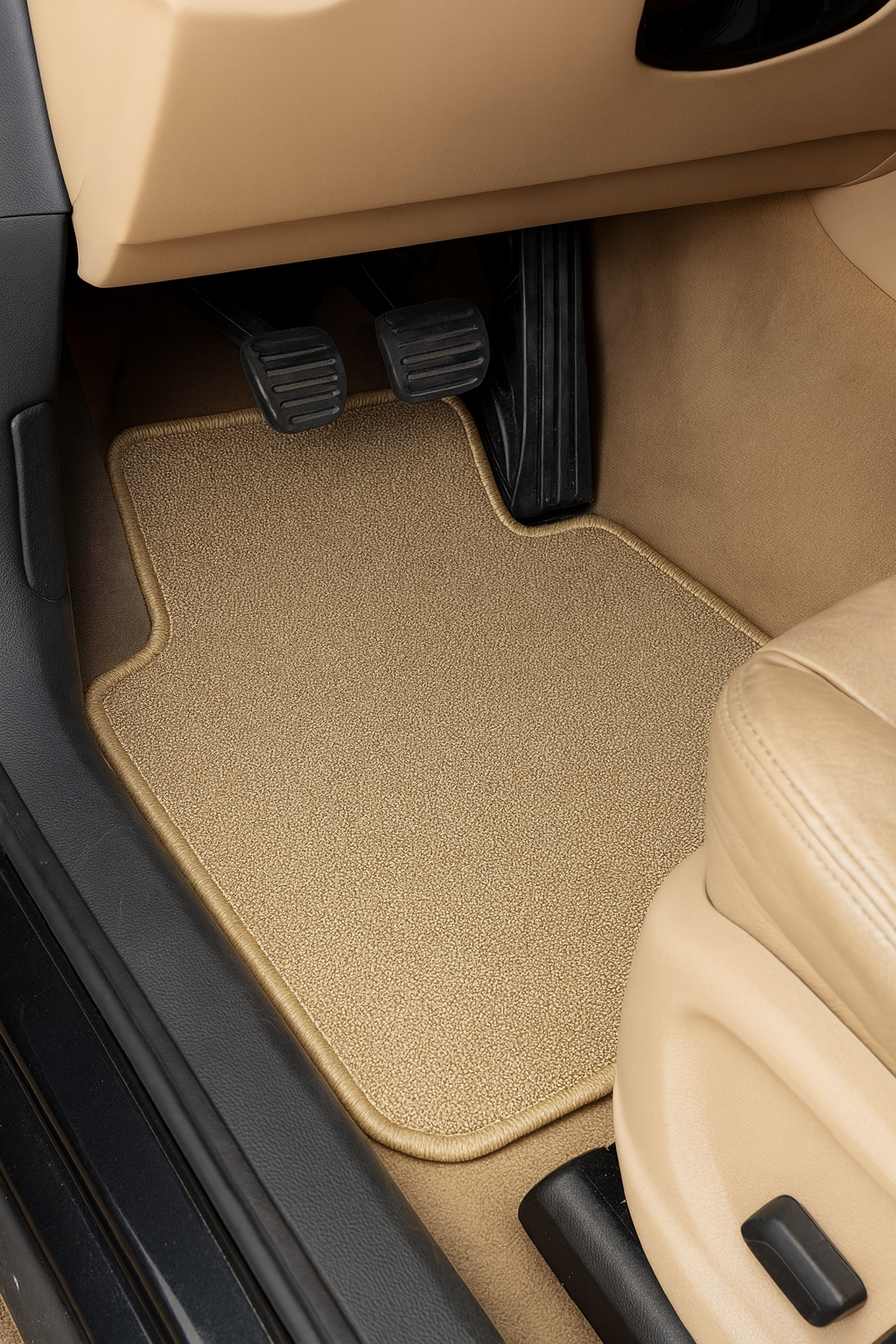 4 Piece Set of Car Floor Mats Front 26.75 x 14.25 inches, Rear 13.5 x 20 inches