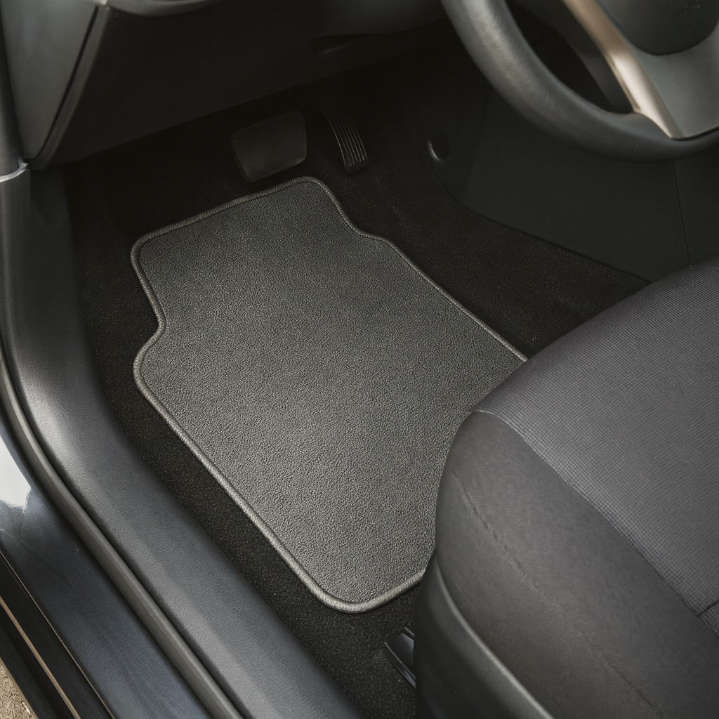 4 Piece Set of Car Floor Mats Front 26.75 x 14.25 inches, Rear 13.5 x 20 inches