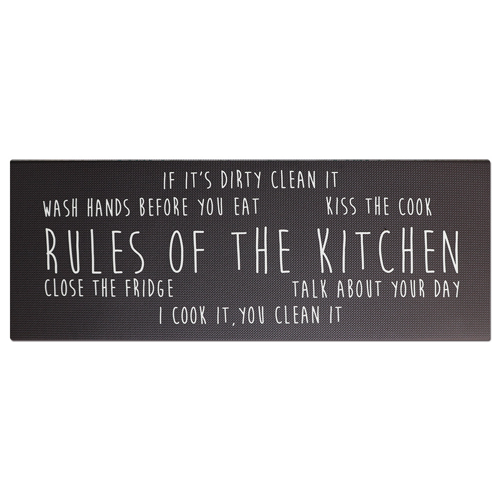 Rules of the Kitchen 20" X 55" Anti-Fatigue Kitchen Runner Mat