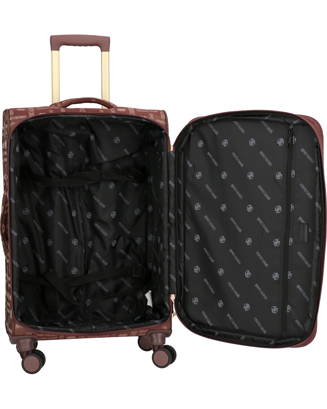 ROBERTO CAVALLI Luxury 3 Piece Luggage Set, Expandable Hard Shell Suitcases with 8 Spinner Wheels