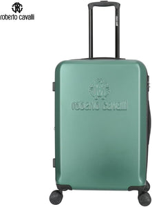 ROBERTO CAVALLI Luxury 3 Piece Luggage Set, Expandable Hard Shell Suitcases with 8 Spinner Wheels, Combination Lock Large Suitcase Set for Men and Woman -Green