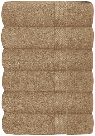 Hotel & Spa 100% Cotton Bath Towels Set of 6-27x52 inch