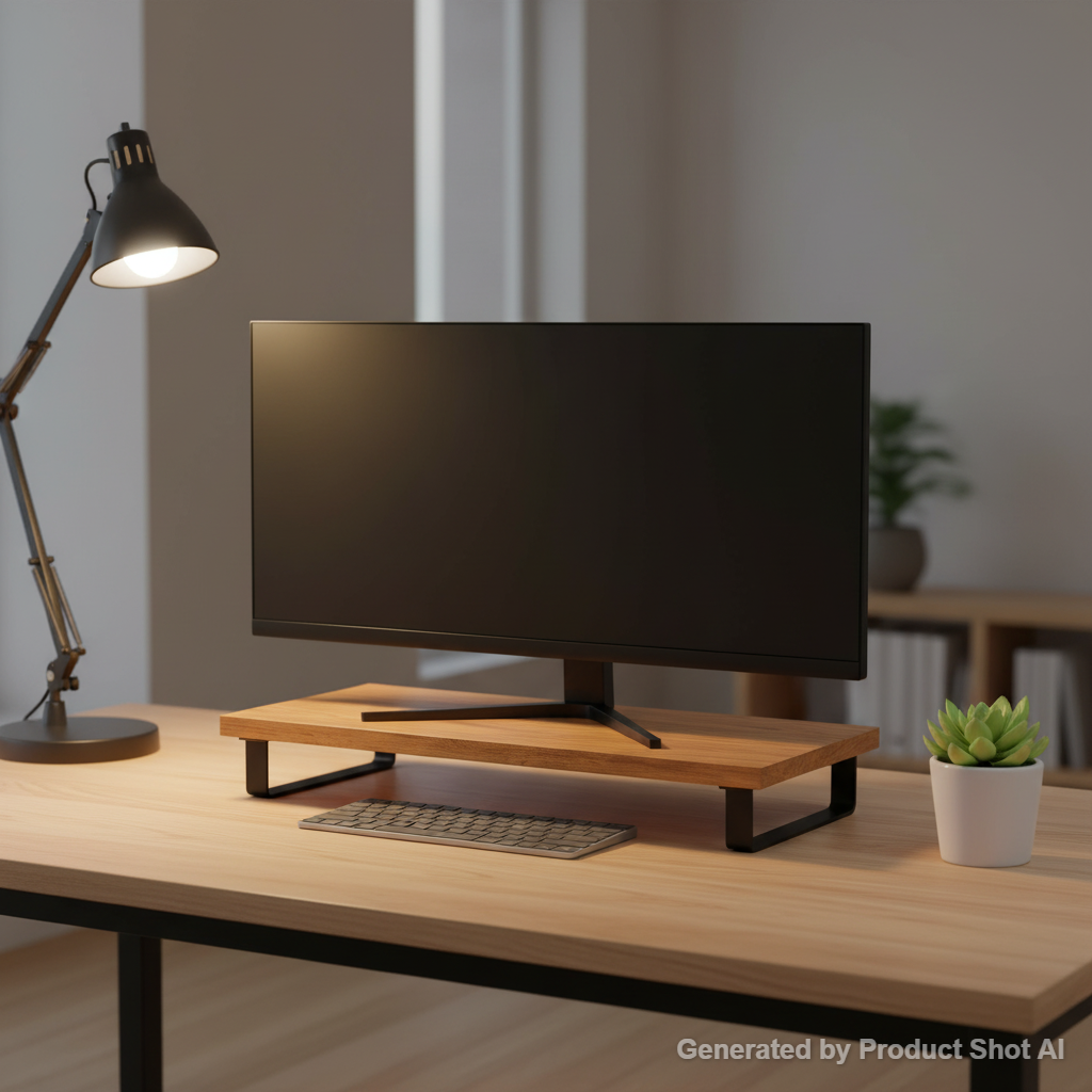 16’’ x 10’’ Serving Tray Acacia Wood Top, Matte Black Metal Frame