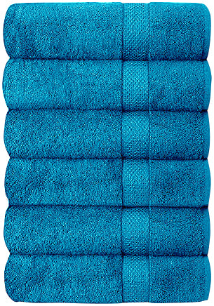 Hotel & Spa 100% Cotton Bath Towels Set of 6-27x52 inch