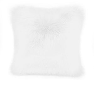 Pack of 2 Faux Fur Solid Throw Decorative Pillows 18 x 18 Inches - 4 Colors!