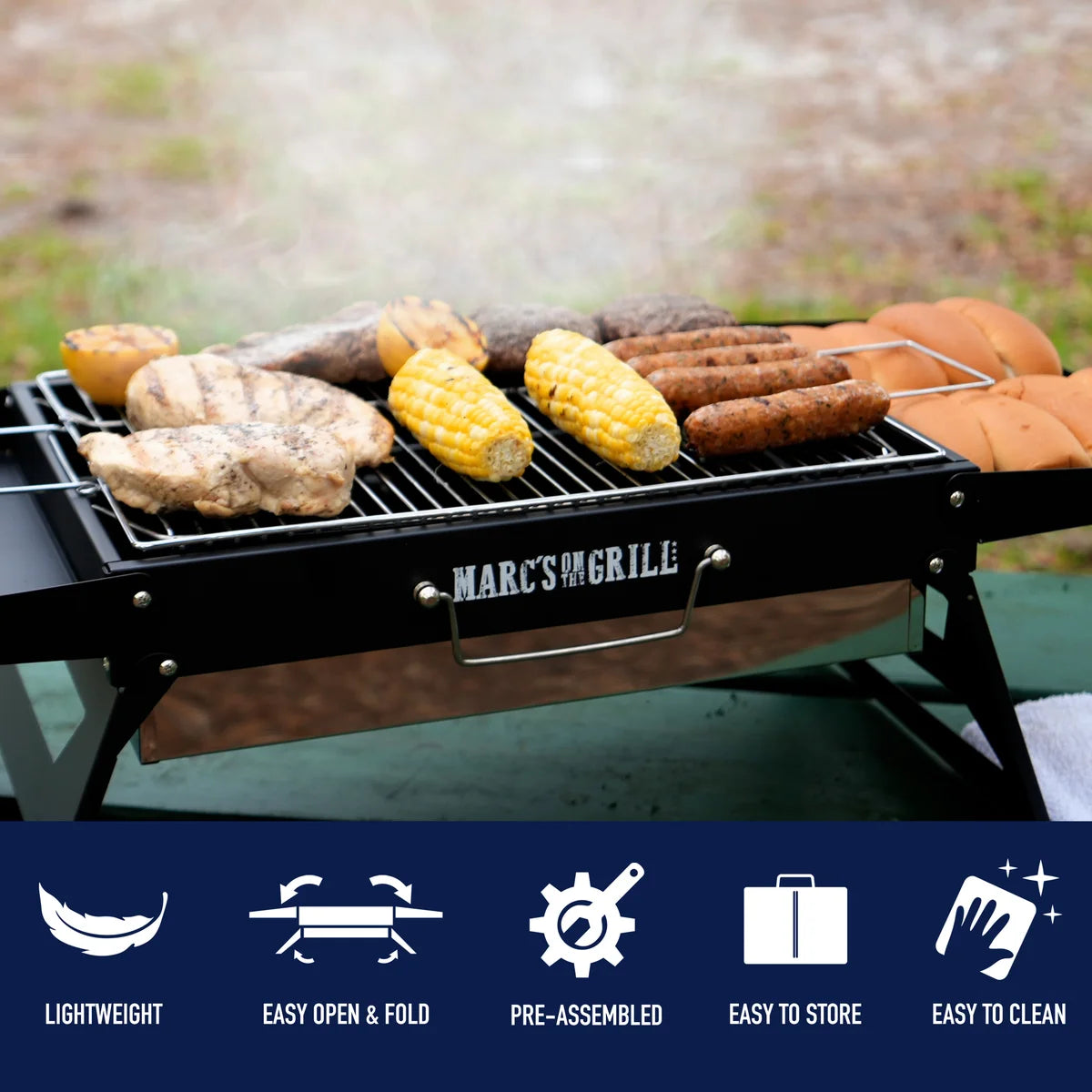 Marc's On The Grill Folding Charcoal Grill - 2 Colors!