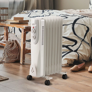 Portable Oil Filled Radiator Space Heater, 1500W, 7-Fin & 3 Heat Settings