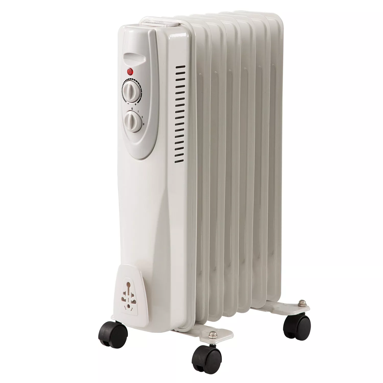 Portable Oil Filled Radiator Space Heater, 1500W, 7-Fin & 3 Heat Settings