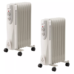 Portable Oil Filled Radiator Space Heater, 1500W, 7-Fin & 3 Heat Settings