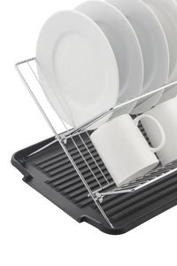 17 in. X Shaped Stainless Steel 2-Tier Dish Rack for Kitchen Counter