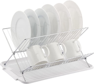 Dish Drying Rack For Kitchen Counter 2 Tier, Dish Drying Rack With