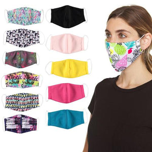 6-Pack: Women's Reusable Machine Washable Masks