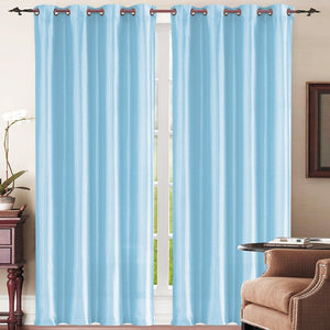J&V TEXTILES 2 Panels Solid Grommet Faux Silk Window Curtain Drapes Treatment in 84" Length