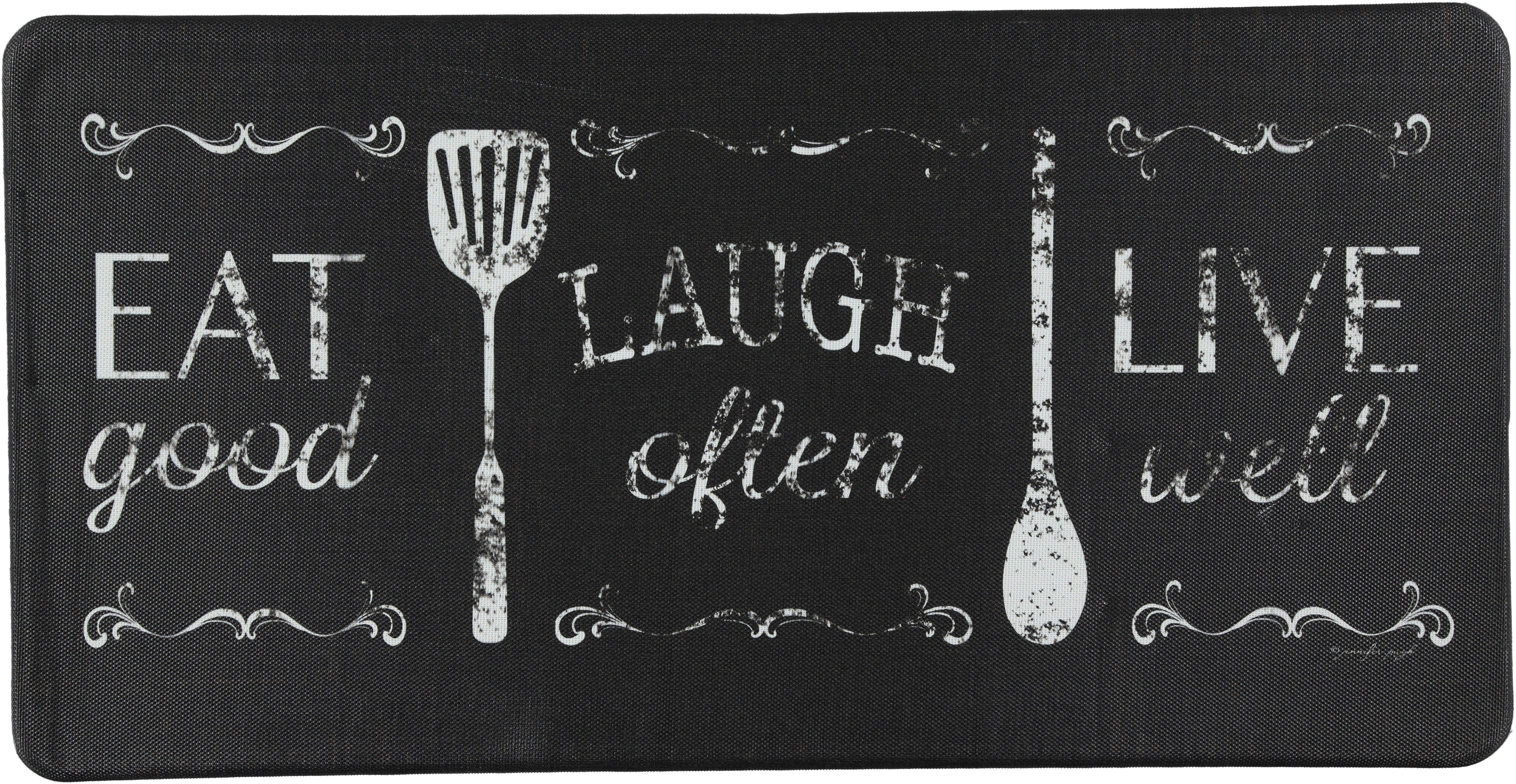 Oversized 20" x 39" Anti-Fatigue Floor Mats (Eat Laugh Live) - Kitchen Mats - J&V Textiles Premiere Home Goods