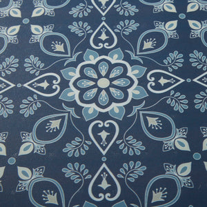 20" x 39" Oversized Cushioned Embossed Gentle Step Anti-Fatigue Kitchen Mat (Tile Blue) - J&V Textiles
